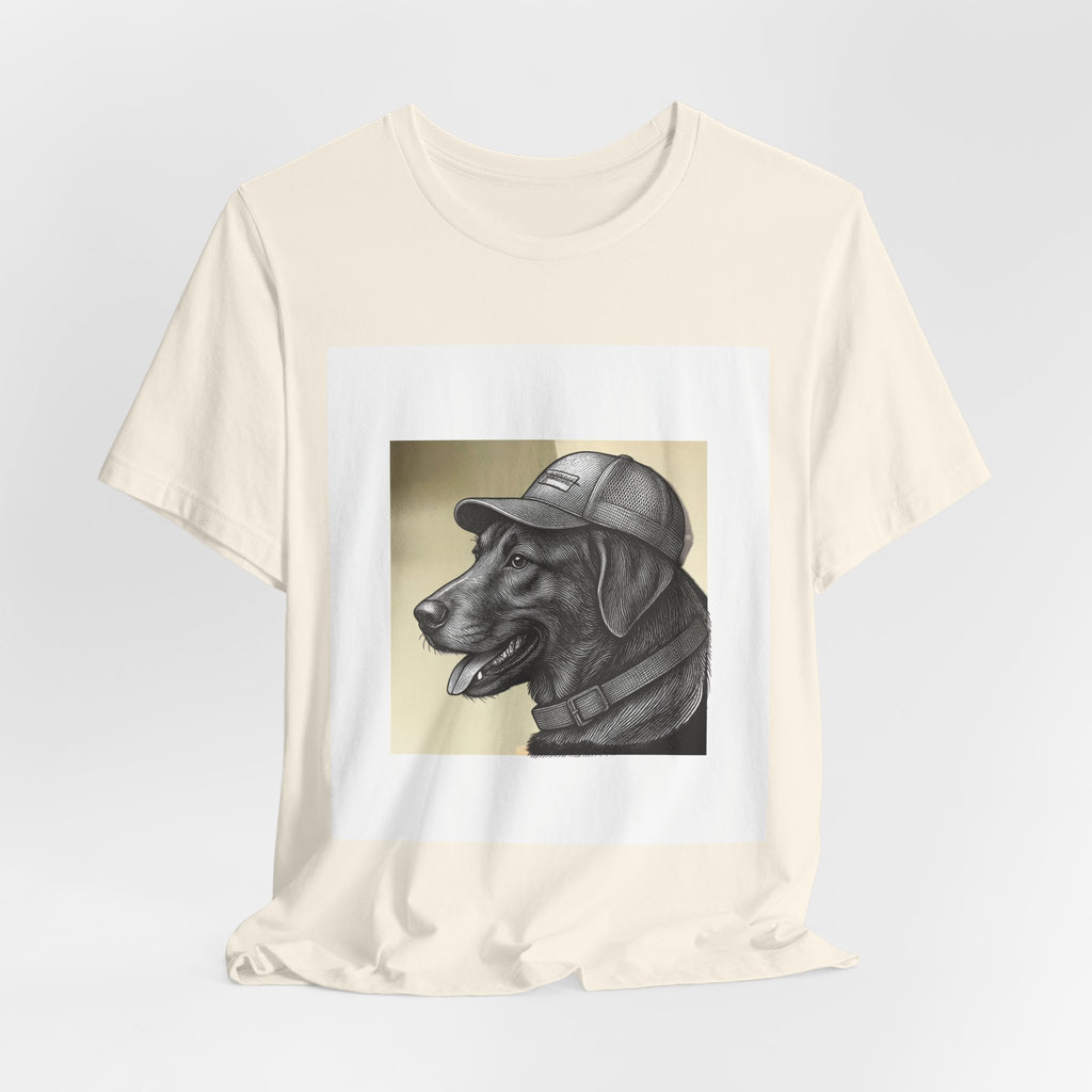 Dog Portrait T‑Shirt — Vintage Canine with Hat Graphic Tee