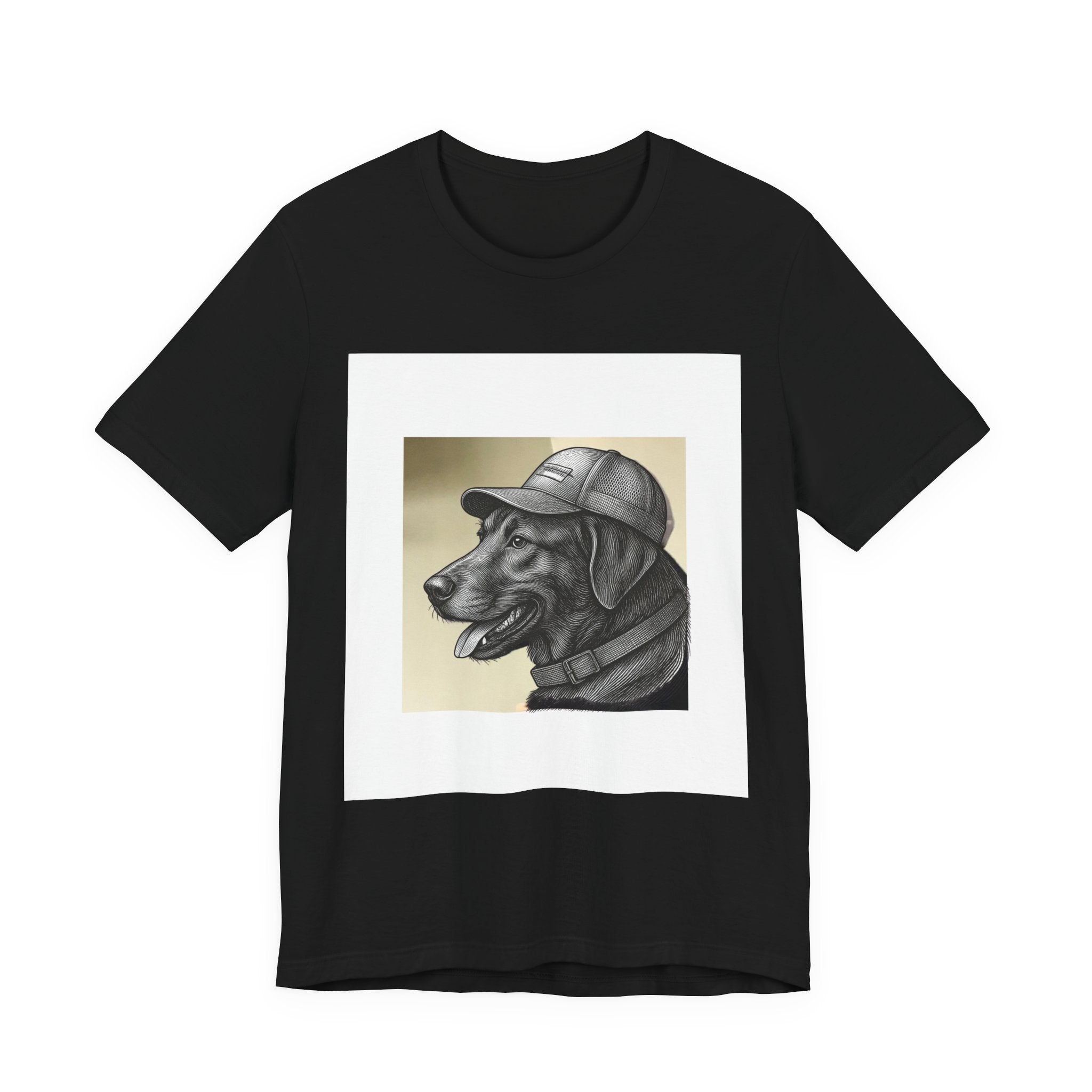 Dog Portrait T‑Shirt — Vintage Canine with Hat Graphic Tee